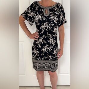 White House Black Market Black and White Floral Dress